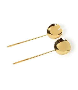 Zodax Dainty Polished Gold Server Set