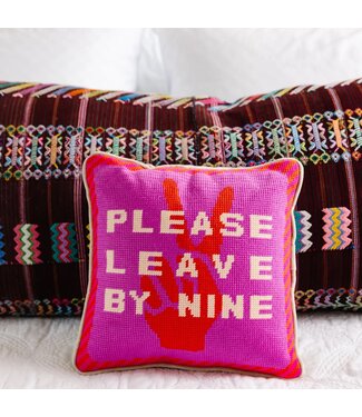 Furbish Leave by Nine Needlepoint Pillow