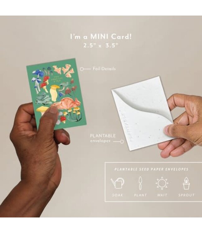 Shrooms Seedling Mini Greeting Card
