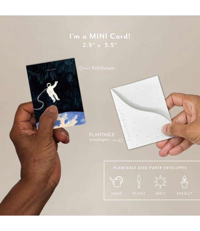 Astronaut Seedling Mini Greeting Card