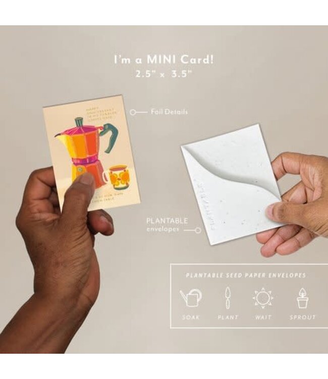 Espresso Seedling Mini Greeting Card