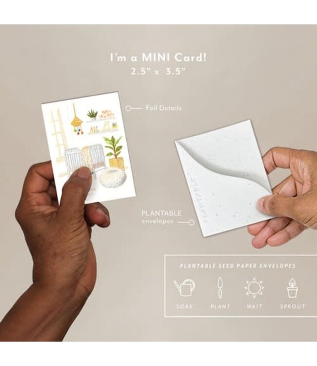 Nursery Seedling Mini Greeting Card