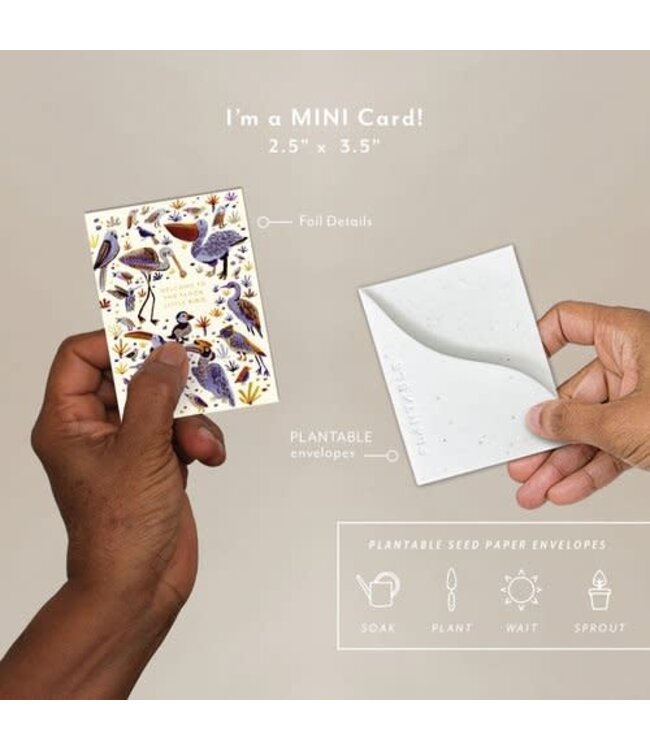 Little Bird Seedling Mini Greeting Card