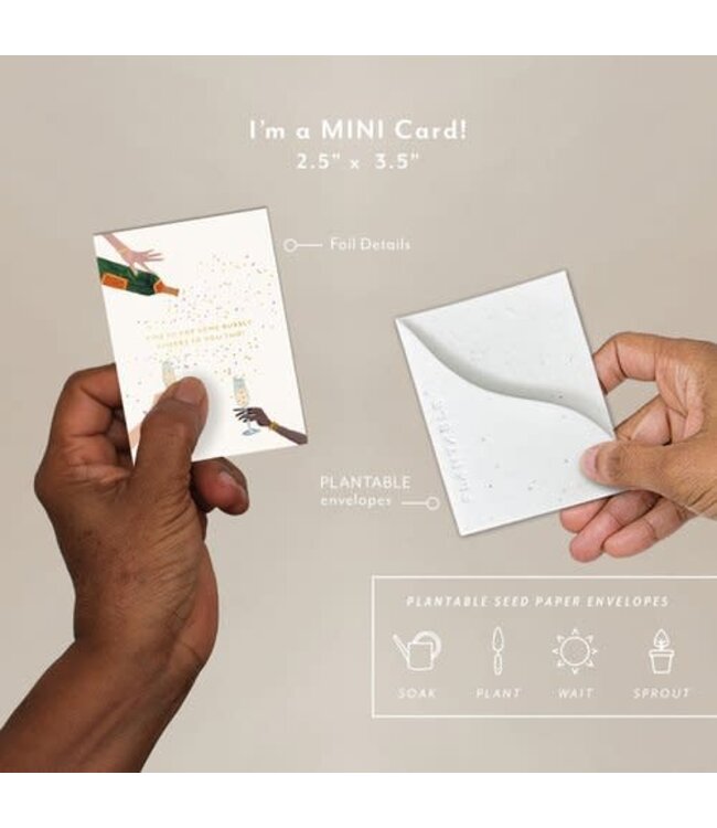 Pop Some Bubbly Seedling Mini Greeting Card