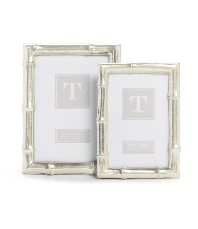 Silver Faux Bamboo Photo Frame 4x6
