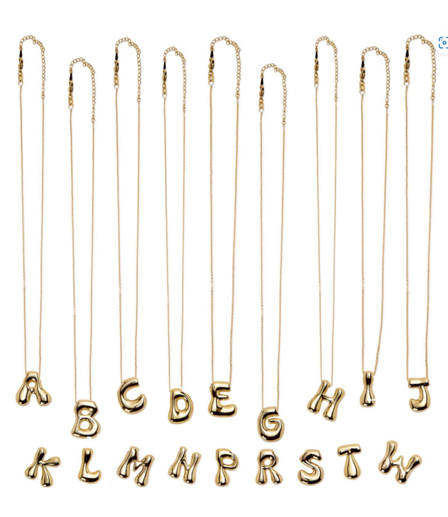 Bubble Initial Necklace