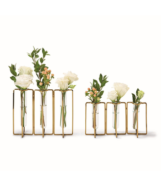 Two's Company Lavoisier Gold Flower Vase