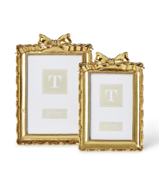 Two's Company Vintage Gold Frames with Accent Bow 5 x 7
