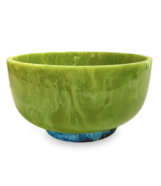 Beatriz Ball Resin Rio Large Bowl with Base Green + Blue