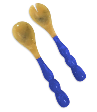 Beatriz Ball Resin Rio Bubble Salad Servers Blue