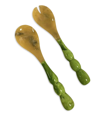 Beatriz Ball Resin Rio Bubble Salad Servers Green