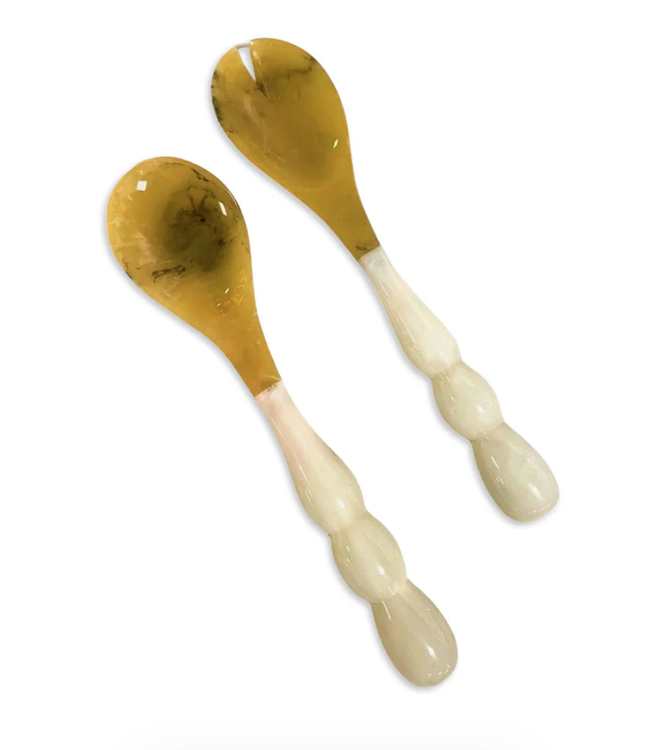 Resin Rio Bubble Salad Servers White