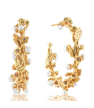 Capucine de Wulf Meadow Grande Hoop Earrings - Pearl