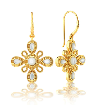 Capucine de Wulf Monique Gem Dangle Earrings MOP