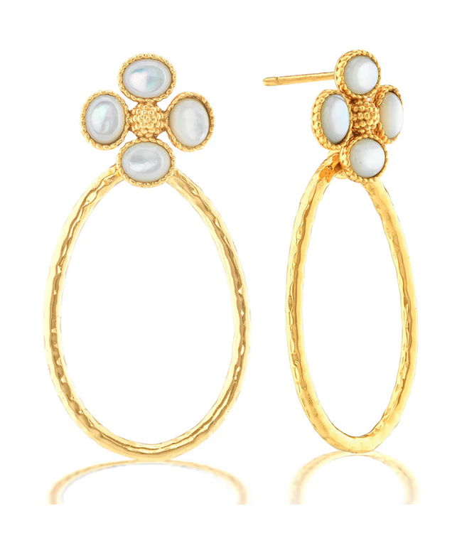 Berry Clover Teardrop Earrings