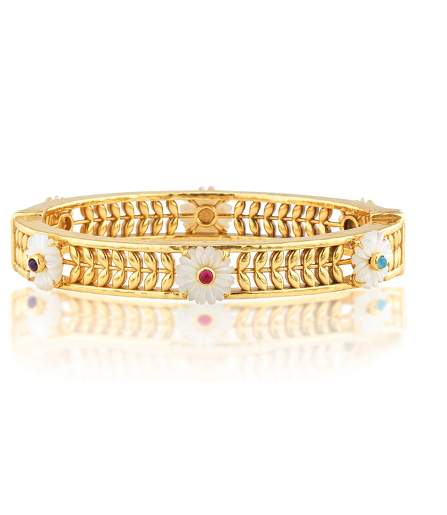 Villandry Fleur Vine Hinged Bangle, S/M