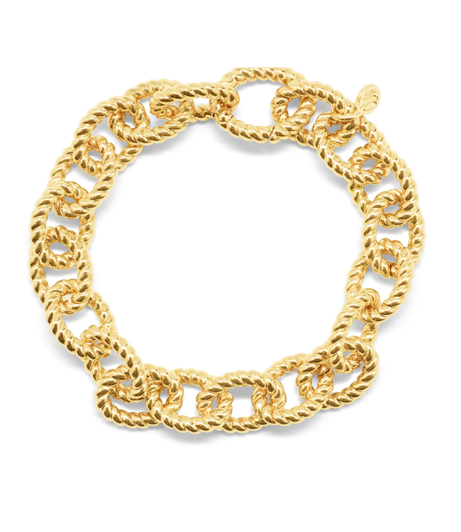Victoria Small Chain Bracelet, 8" - Gold