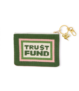 Two's Company Trust Fund Needlepoint Coin Pouch