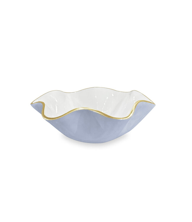 ENCANTO Carola Small Round Bowl (Periwinkle and White)
