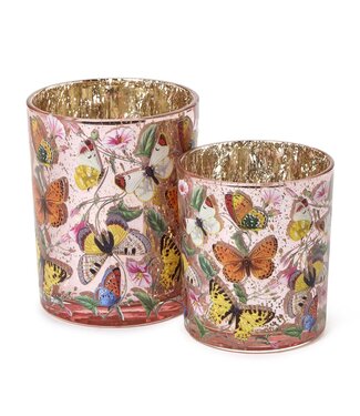 Two's Company Butterfly Silhouette Tealight Votive Candleholders Small