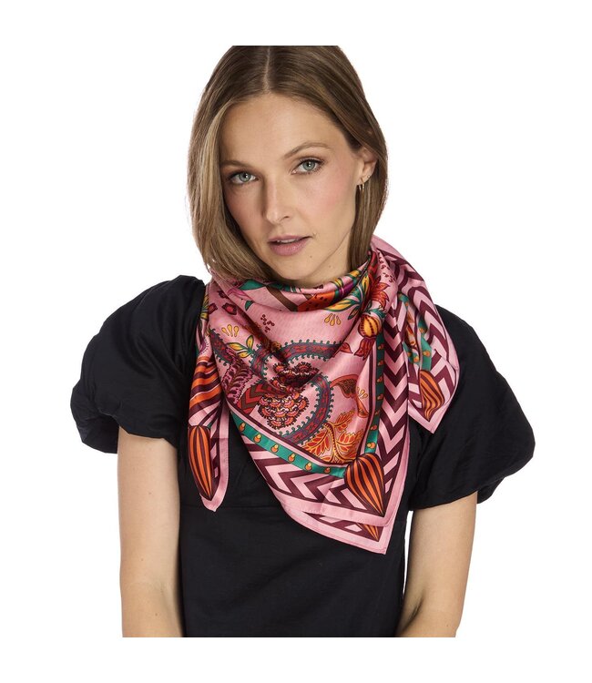 Magic India Rose Square Scarf