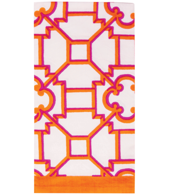 Garden Trellis Fuchsia Cotton Napkin-Set Of 4