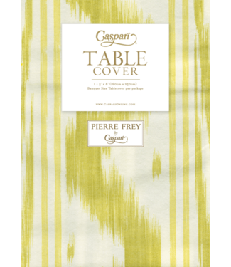 Caspari Toile De Nantes Yellow Paper Linen Print Airlaid Tablecover