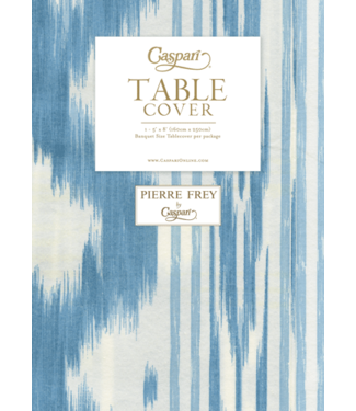 Caspari Toile De Nantes Blue Paper Linen Print Airlaid Tablecover