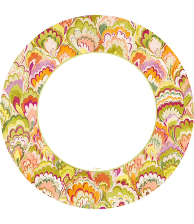Marbled Ceramica Raspberry Chartreuse Salad Dessert Plates