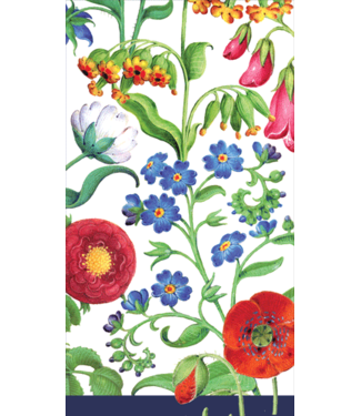 Caspari Cloisters Garden White Guest Towel