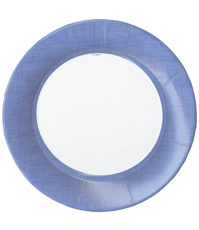 Linen Blue Dinner Plates
