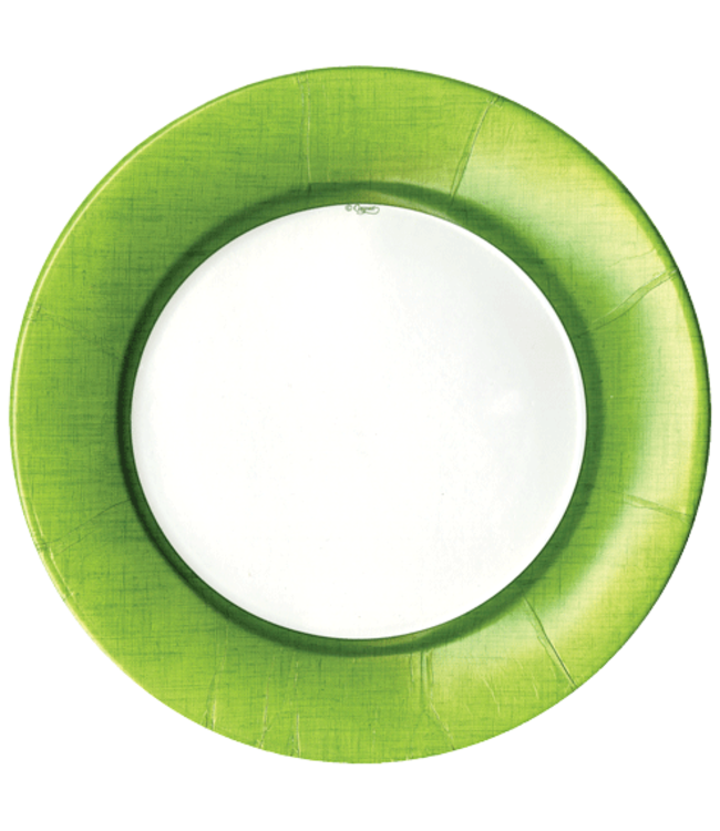 Linen Moss Green Dinner Plates
