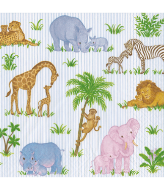 Caspari Safari Baby Napkin Cocktail