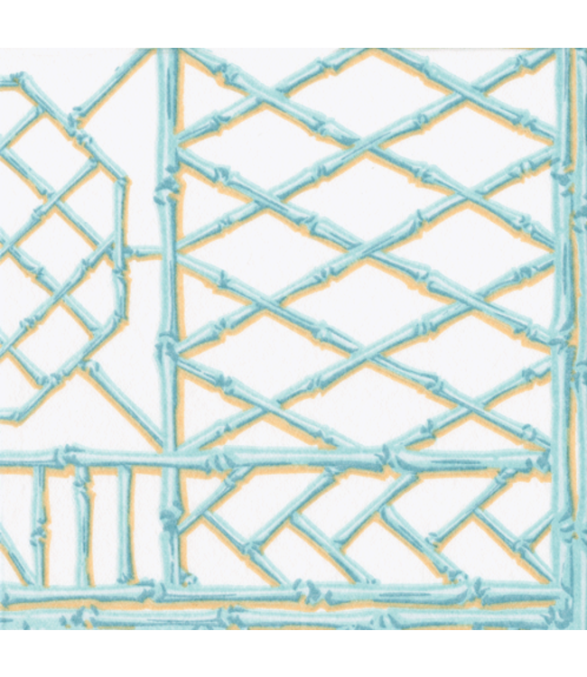 Bamboo Screen Robin's Egg Paper Linen Guest Towels 