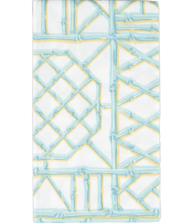 Bamboo Screen Robin's Egg Paper Linen Napkin Airlaid Cocktail