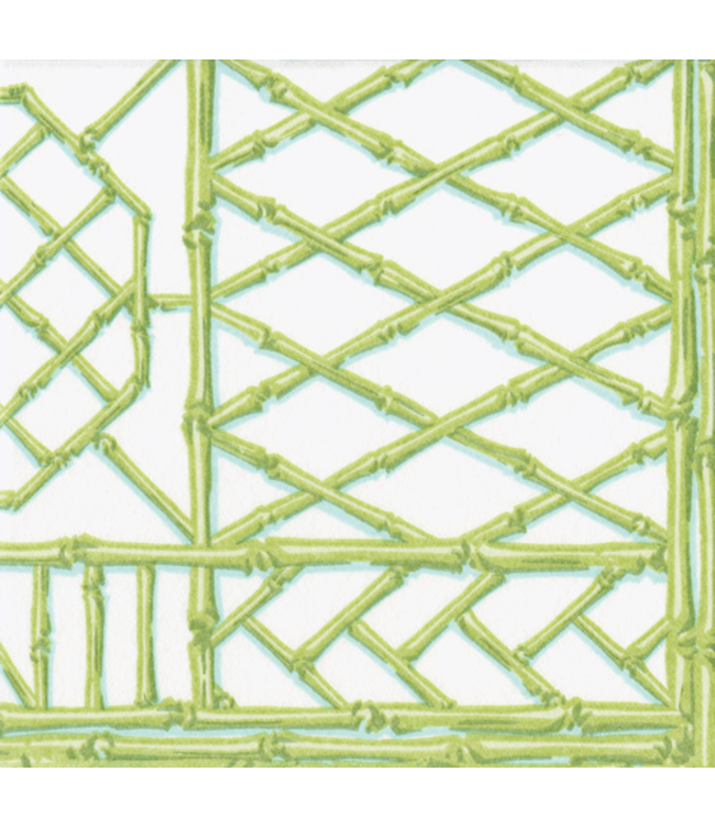 Bamboo Screen Moss Green Paper Linen Napkin Airlaid Cocktail