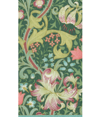 Caspari Golden Lily Forest Guest Towel