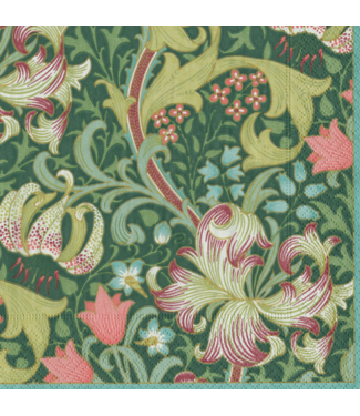 Caspari Golden Lily Forest Napkin Cocktail