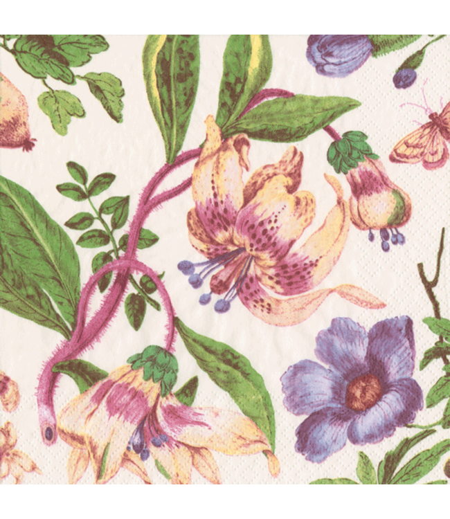 Porcelain Blooms Ivory Napkin Cocktail