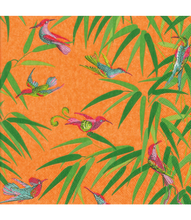 Birds In Paradise Orange Napkin Cocktail