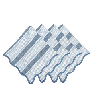 Juliska Cabana Stripe Napkin Set/4 - Ocean Cabana