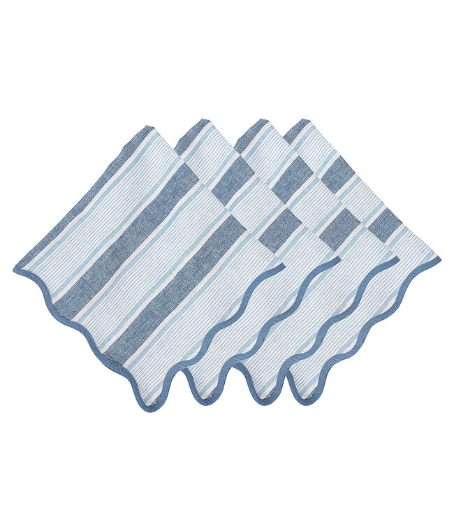 Cabana Stripe Napkin Set/4 - Ocean Cabana