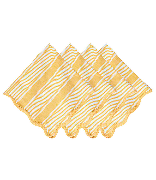 Cabana Stripe Napkin Set/4 - Sunshine