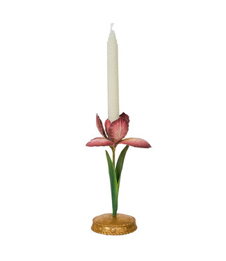 Juliska Meadow Walk Iris 9" Candlestick - Pink