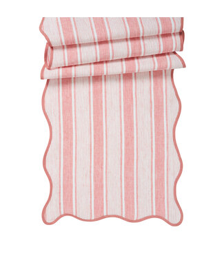 Juliska Cabana Stripe 18" x 90" Table Runner - Coral
