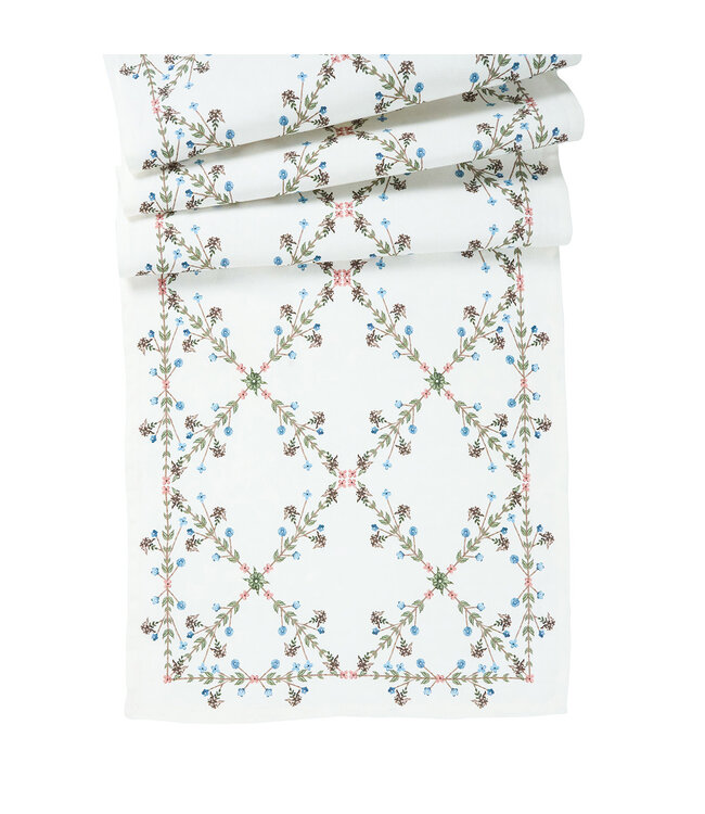 Villa Seville 18" x 90" Table Runner - Chambray