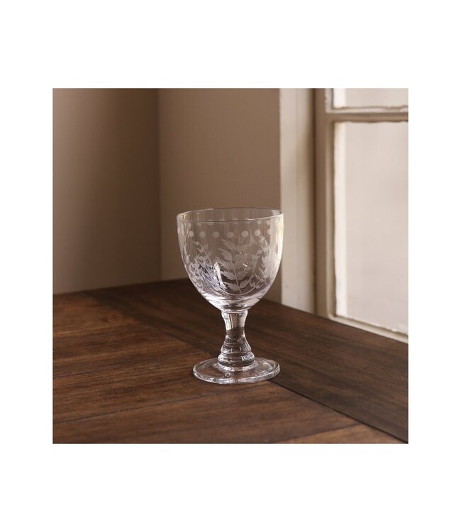 GLASS Fern with Dots All Purpose Set of 4 (Clear)