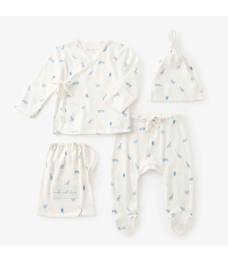 Elegant Baby Blue Safari 3 Piece Set Newborn
