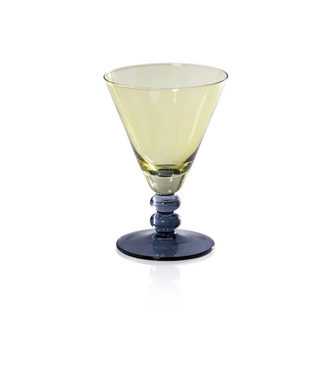 Zodax Green Ivy/Chamomile Two-Tone Cocktail Glass