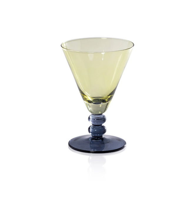 Green Ivy/Chamomile Two-Tone Cocktail Glass